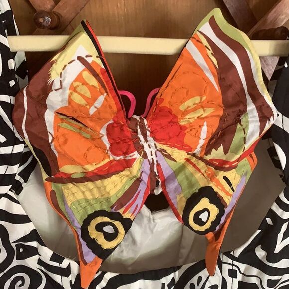 Phoebe Couture B/W Butterfly midi halter silk dress - Picture 10 of 11